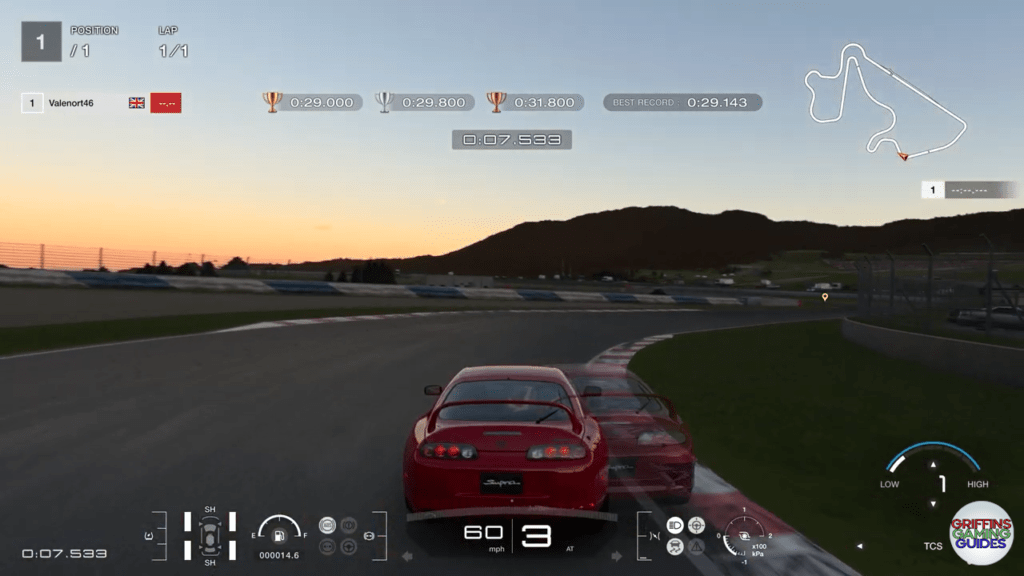 Gran Turismo 7 National A Licence A10 corner 1 apex