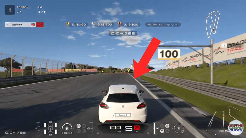 Gran Turismo 7 National A Licence A2 75 metre mark braking point