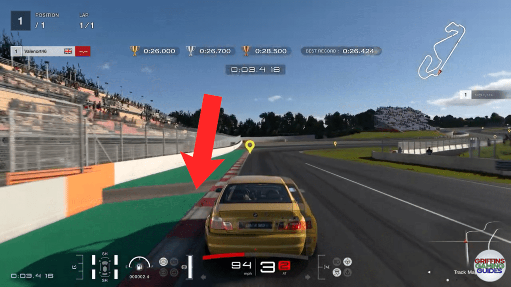 Gran Turismo 7 National A Licence A7 corner 1 braking point