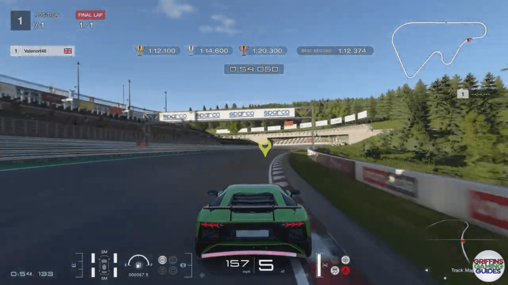 Gran Turismo 7 Super Licence S1 corner 5 apex