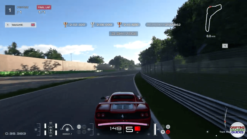 Gran Turismo 7 Super Licence S2 corner 3 apex