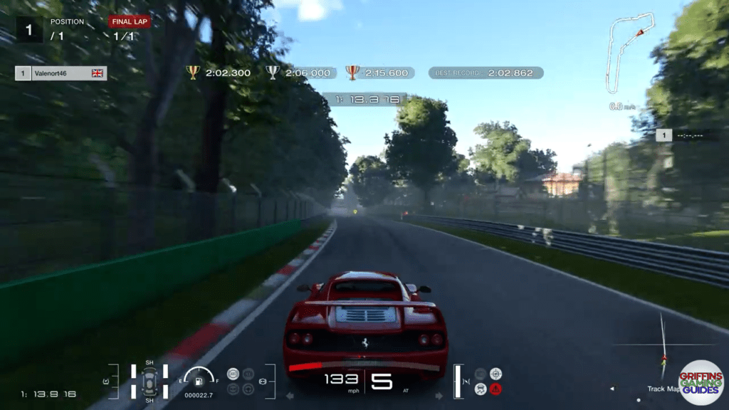 Gran Turismo 7 Super Licence S2 corner 8 apex