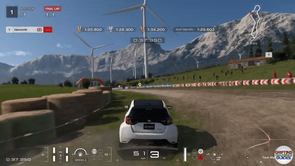 Gran Turismo 7 Super Licence S5 corner 6 apex