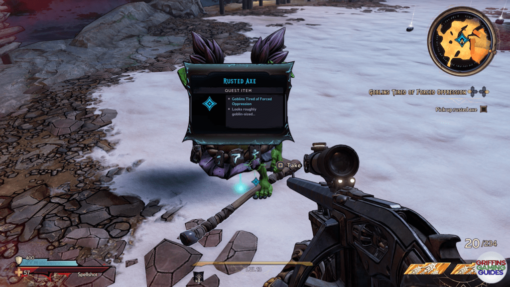 Tiny Tinas Wonderlands Side Quest Goblins Tired Of Forced Oppression Rusted Axe