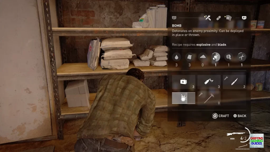 The Last Of Us Part 1 Geared Up Bomb Craft