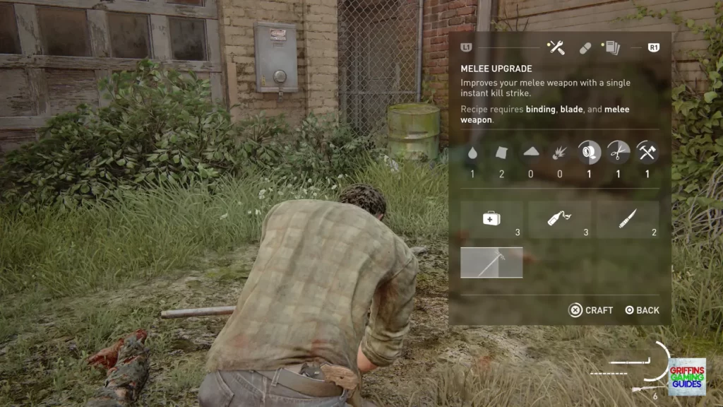 The Last Of Us Part 1 Geared Up Melee Weapon Craft