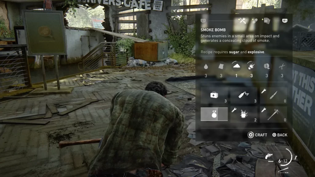 The Last Of Us Part 1 Geared Up Smoke Bomb Craft