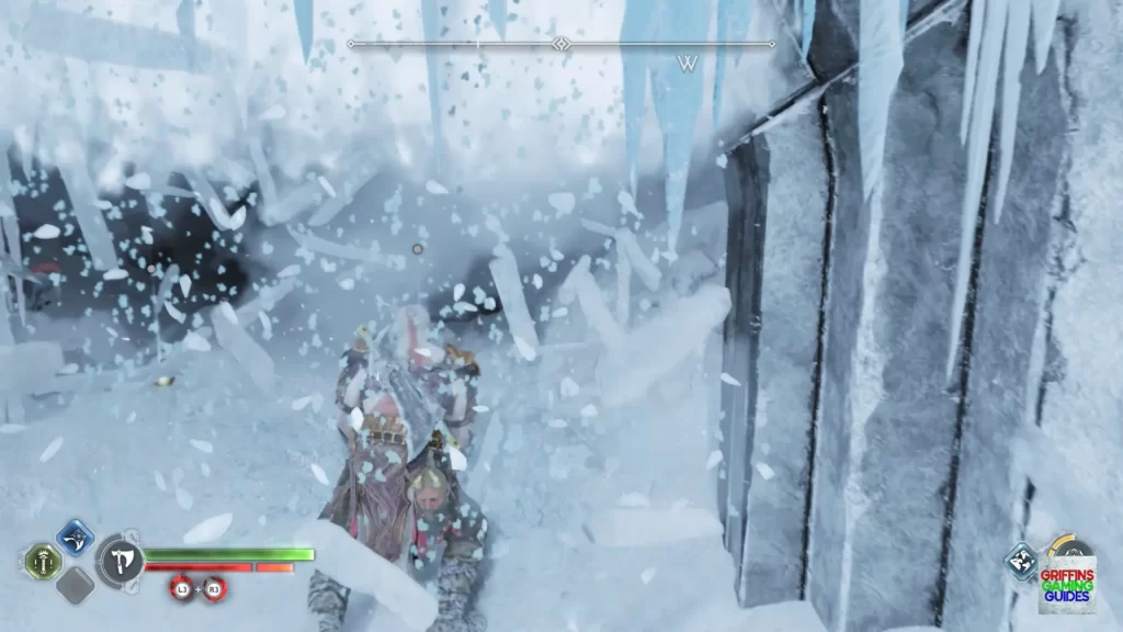 God Of War Ragnarök Artefact 9 Smash Through Icicle Barrier