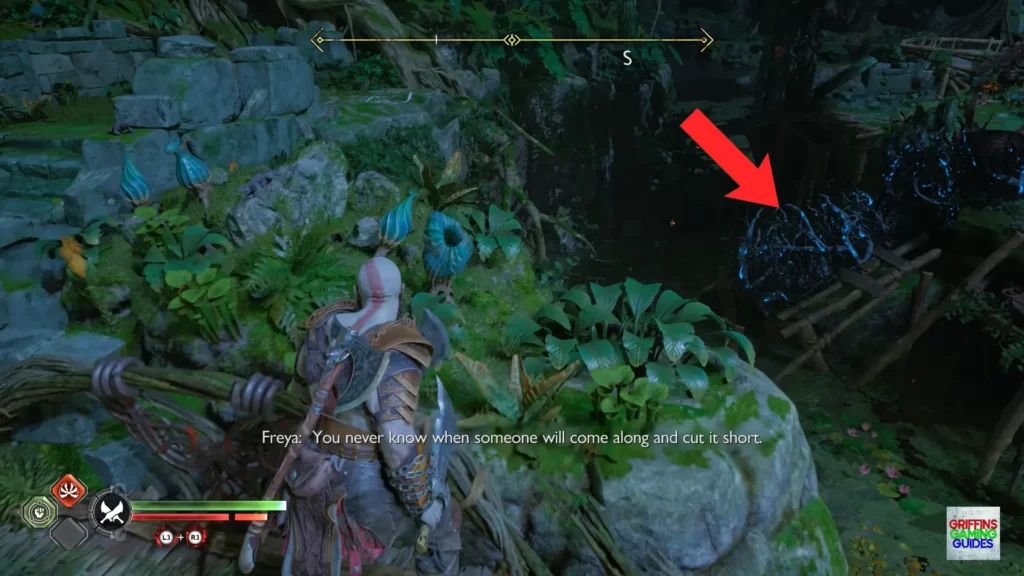 God Of War Ragnarök Nornir Chest 10 Burn Vines to Free Crane