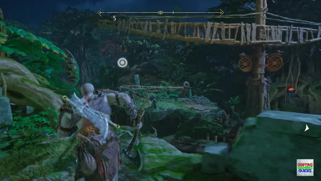 God Of War Ragnarök Nornir Chest 10 Grapple Across To Small Island.