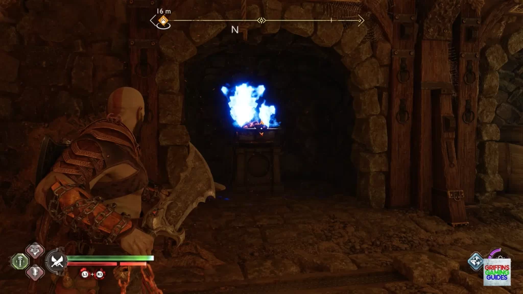 God Of War Ragnarök Nornir Chest 15 C Rune Brazier Lit