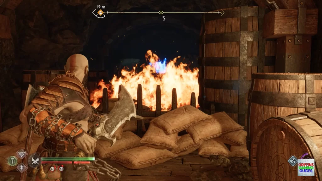 God Of War Ragnarök Nornir Chest 15 R Rune Brazier Lit