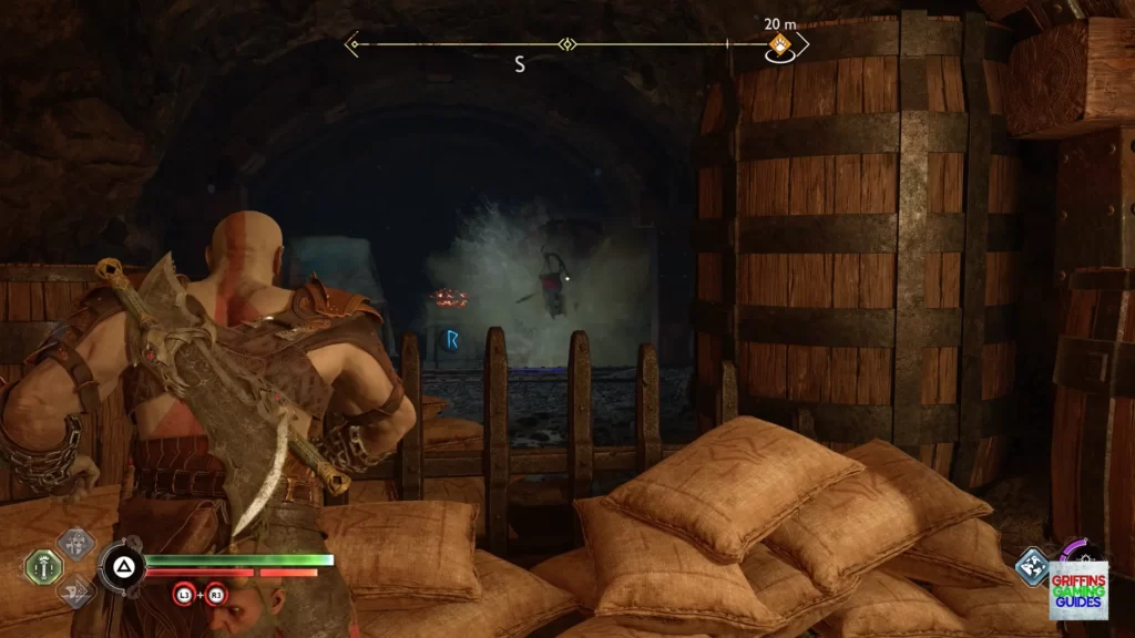 God Of War Ragnarök Nornir Chest 15 R Rune Spill Liquor On Floor