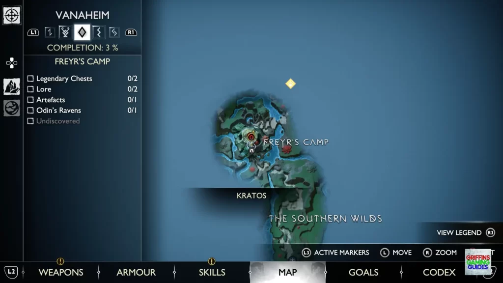 God Of War Ragnarök Odin's Raven 13 Map