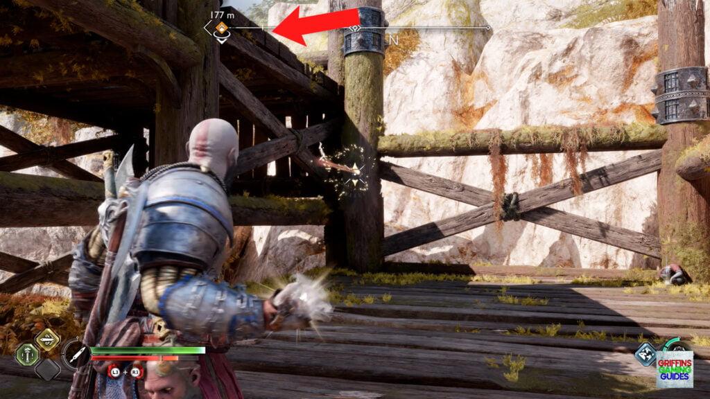 God Of War RagnaröK Lindwyrm 2 Throw Spear and Mantle Up