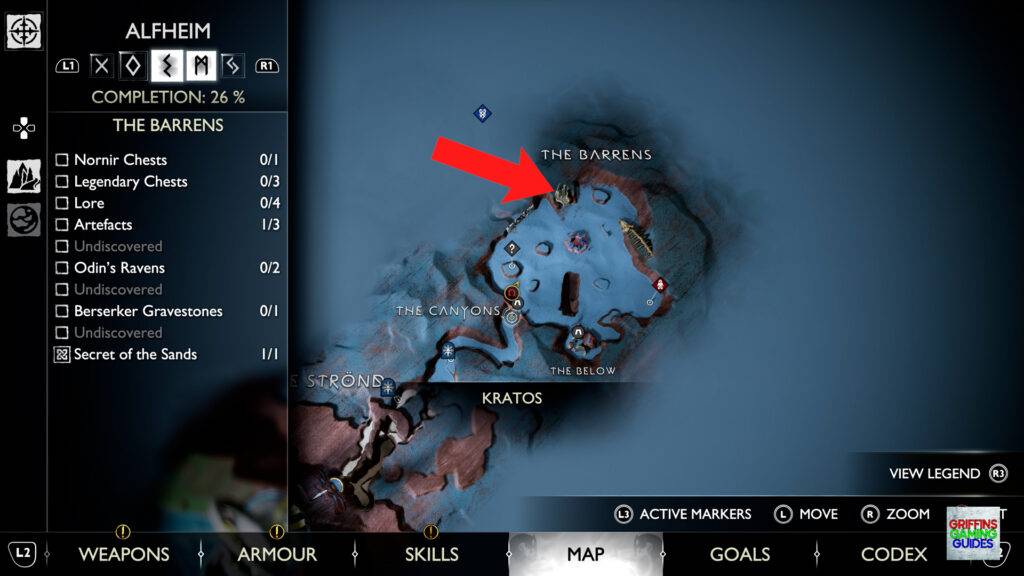God Of War Ragnarök Artefact 18 Map