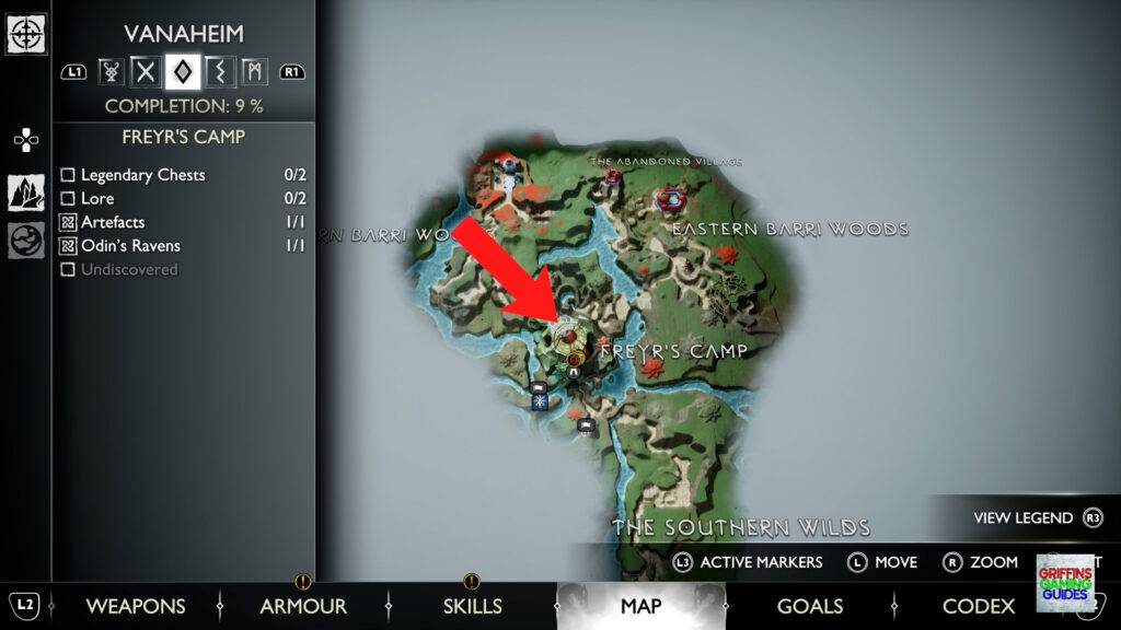 God Of War Ragnarök Legendary Chest 35 Map