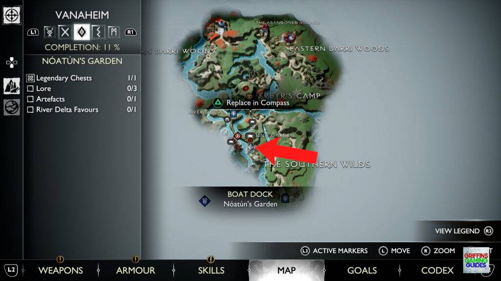 God Of War Ragnarök Legendary Chest 37 Map