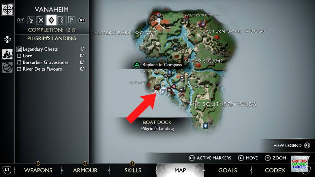 God Of War Ragnarök Legendary Chest 38 Map