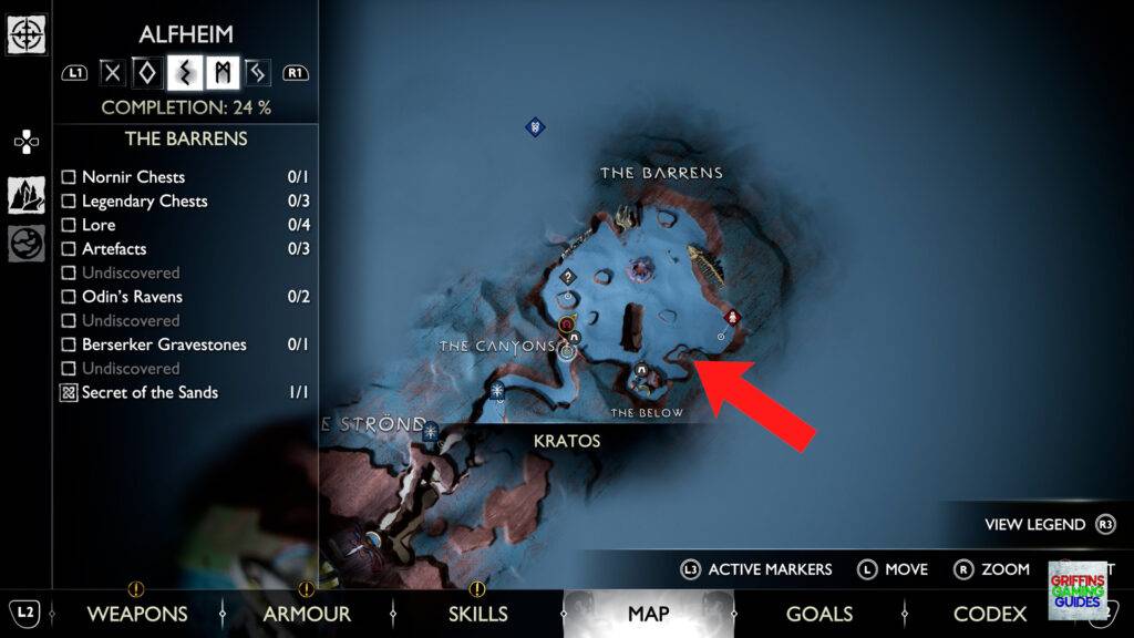 God Of War Ragnarök Legendary Chest 41 Map