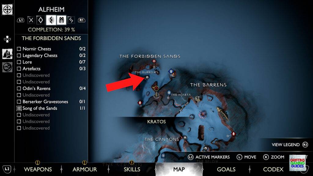God Of War Ragnarök Legendary Chest 44 Map