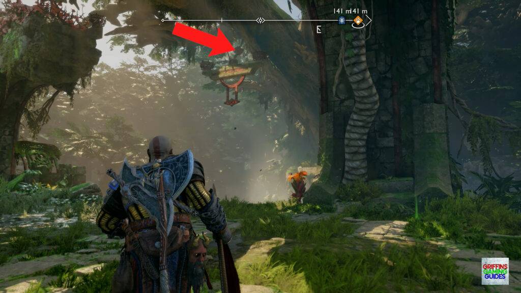 God Of War Ragnarök Odin's Raven 25 Break Blue Disc Freeing Contraption