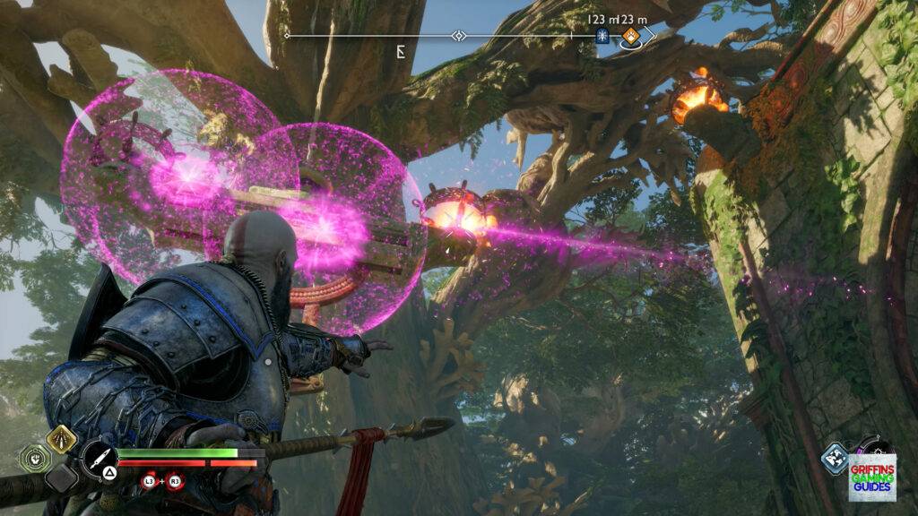 God Of War Ragnarök Odin's Raven 25 Create a Path from Left to Right