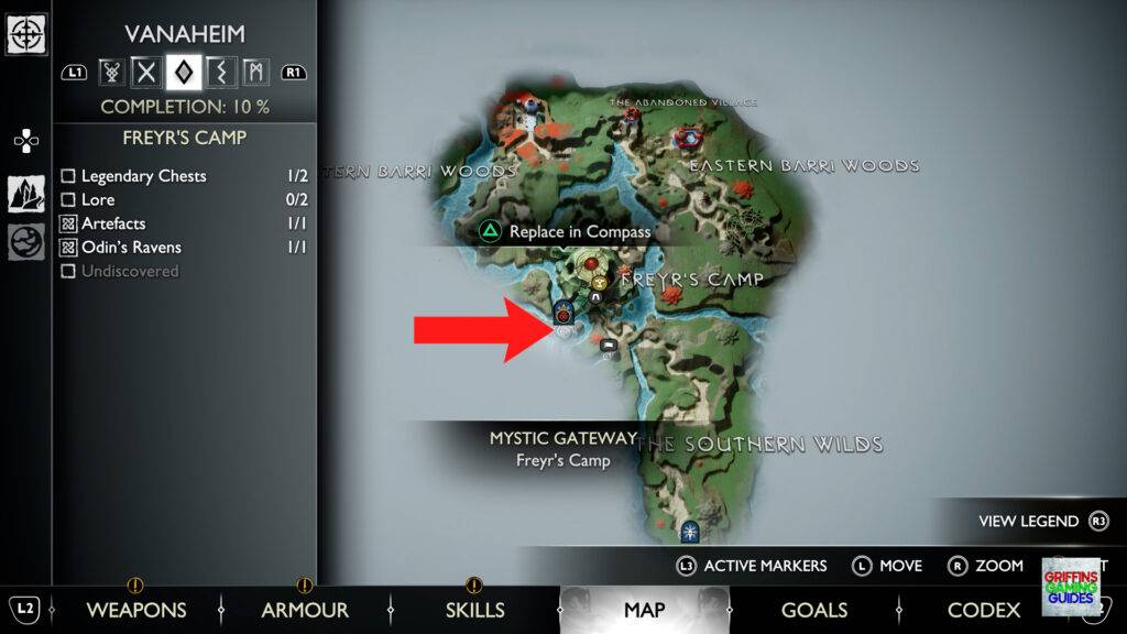 God Of War Ragnarök Odin's Raven 25 Map