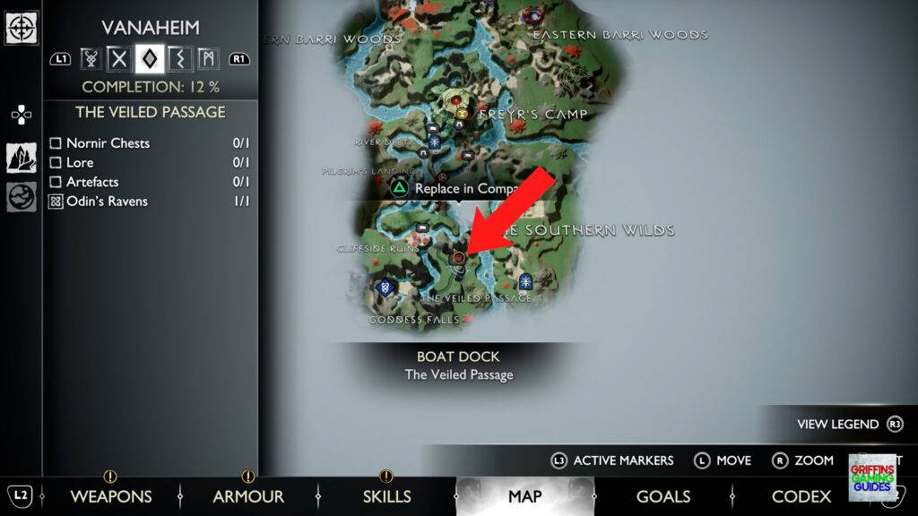 God Of War Ragnarök Odin's Raven 27 Map