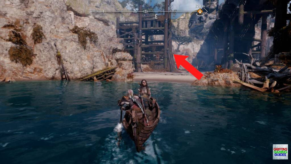 God Of War Ragnarök Rebel Leader Dock at Dragon Beach then Climb Chain