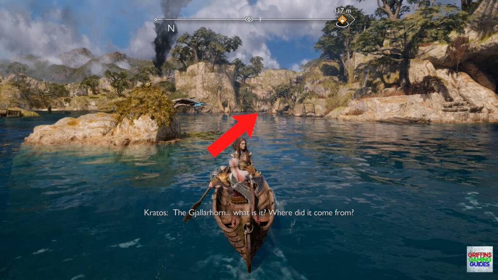 God Of War Ragnarök Rebel Leader Head round to Dragon Beach