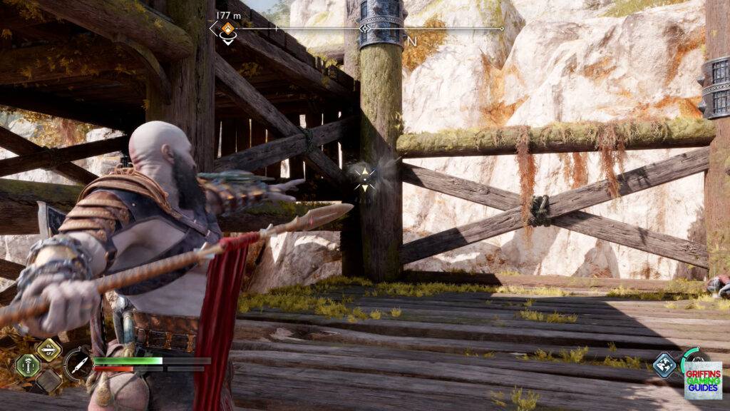 God Of War Ragnarök Rebel Leader Throw Spear Into Strut