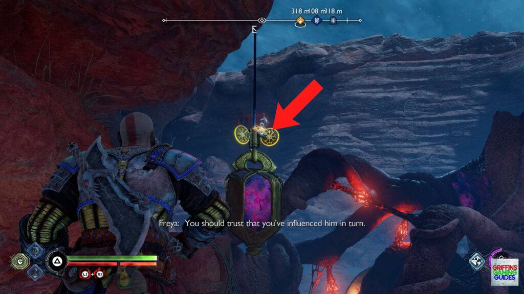 God Of War Ragnarök Secrets Of The Sands Hit Gold Disc Rotating the Pedestal