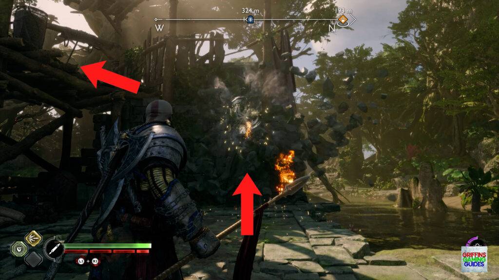 God Of War Legendary Chest 53 Climb Wall and go Left