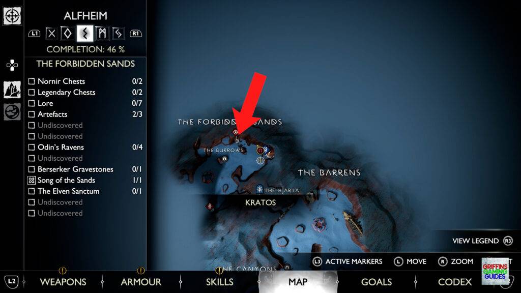 God Of War Ragnarök Artefact 21 Map