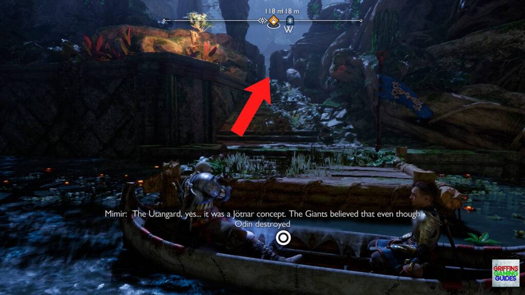 God Of War Ragnarök Artefact 5 Dock then Squeeze Through Gap