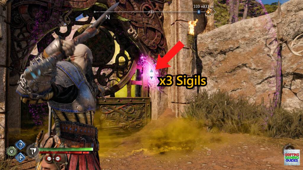 God Of War Ragnarök Full Belly Nornir Chest 30 Place Sigils and Freeze Poison