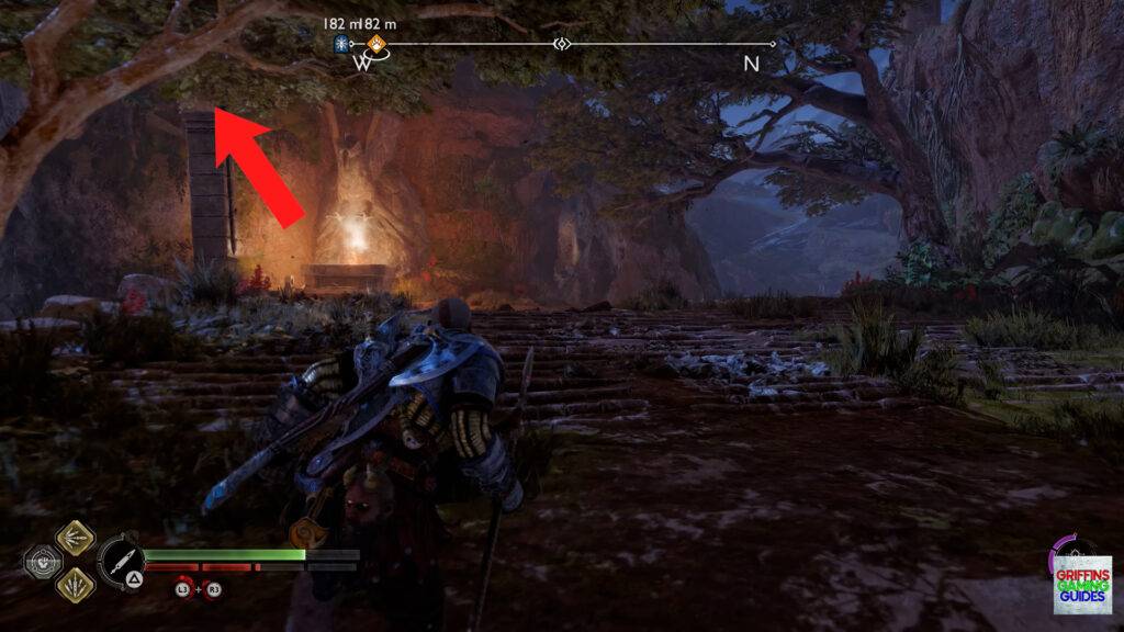 God Of War Ragnarok Full Belly Nornir Chest 33 Look on top of Pillar