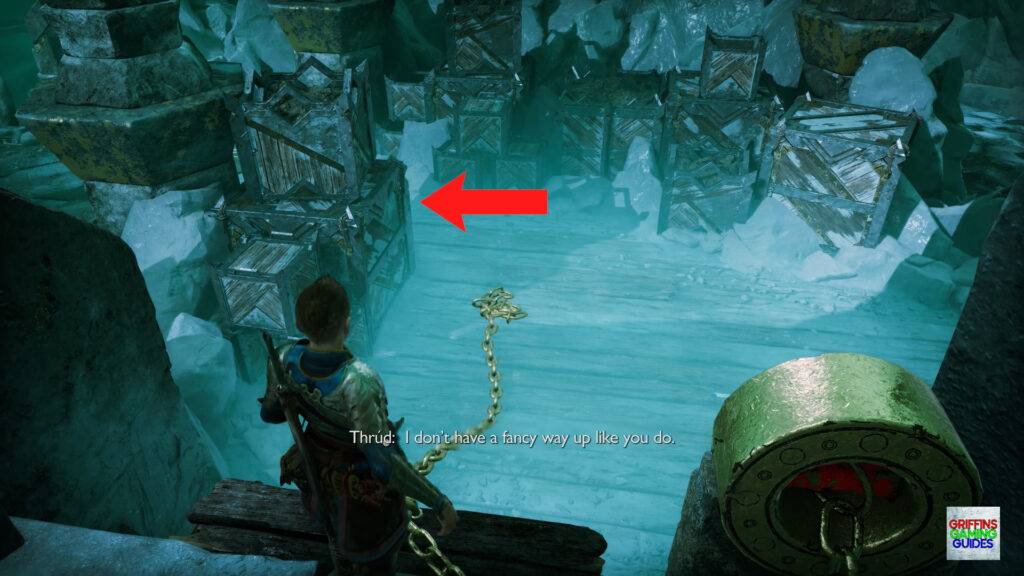 God Of War Ragnarok Legendary Chest 49 Kick Chain and Go Left