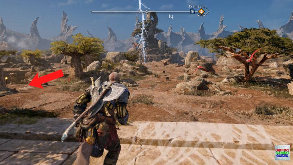 God Of War Ragnarök Legendary Chest 56 Drop Down to the Left