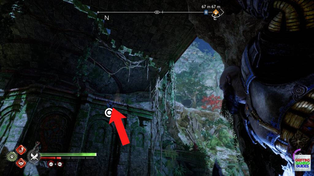 God Of War Ragnarök Legendary Chest 57 Drop Down and Mantle Up