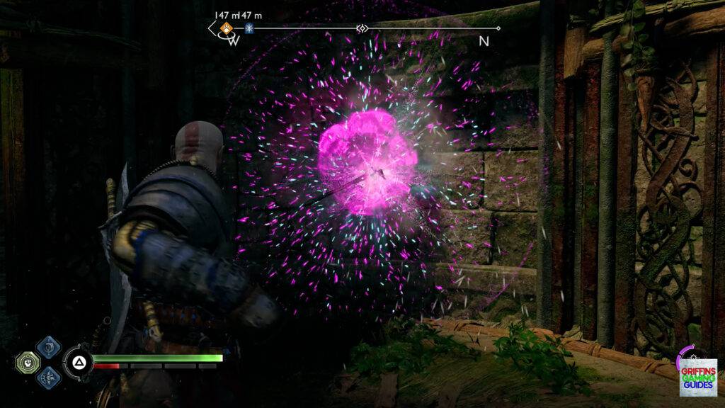 God Of War Ragnarök Legendary Chest 58 Throw Axe into Sigil