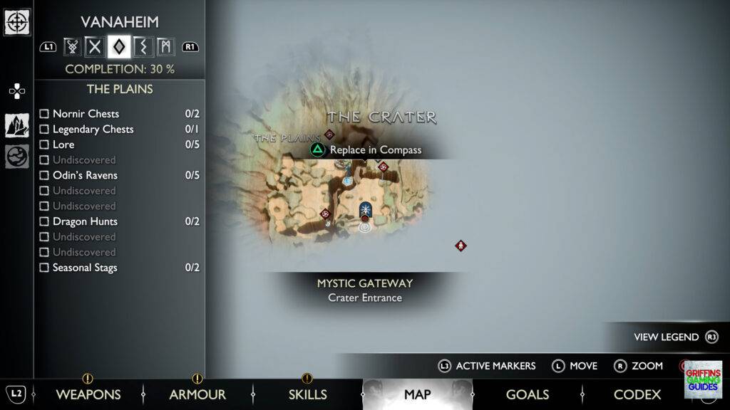 God Of War Ragnarok Pure Of Hart Autumn Stag Map.