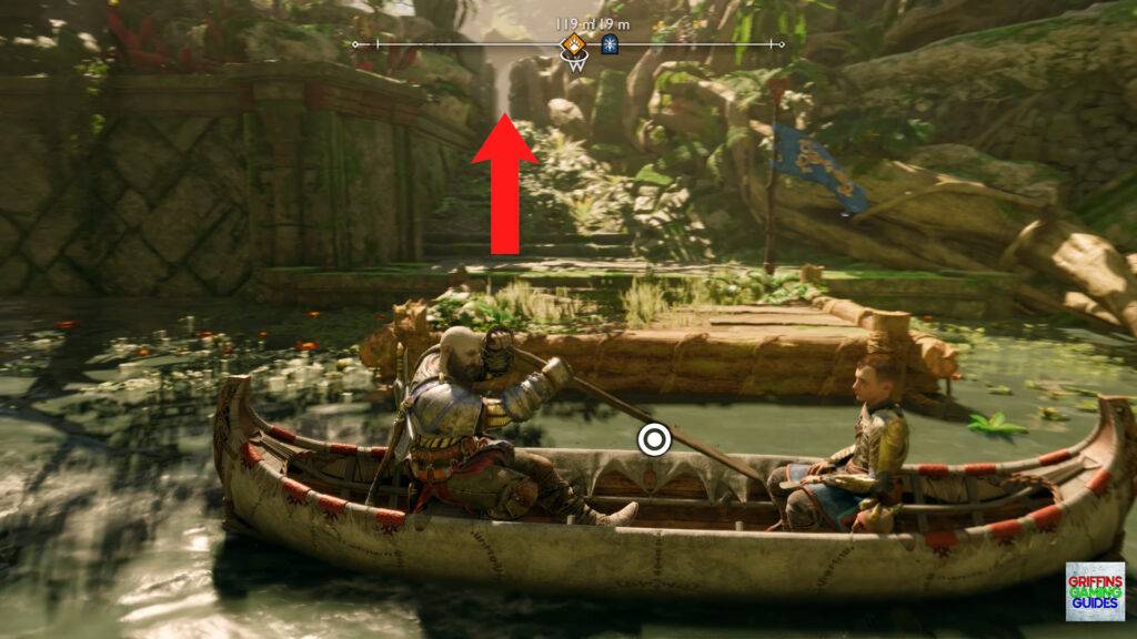 God Of War Ragnarok Pure Of Hart Summer Stag Dock then Squeeze Through Gap