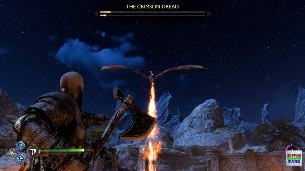 God Of War Ragnarök Pure Of Hart Winter Stag Throw Axe at Crimson Dread