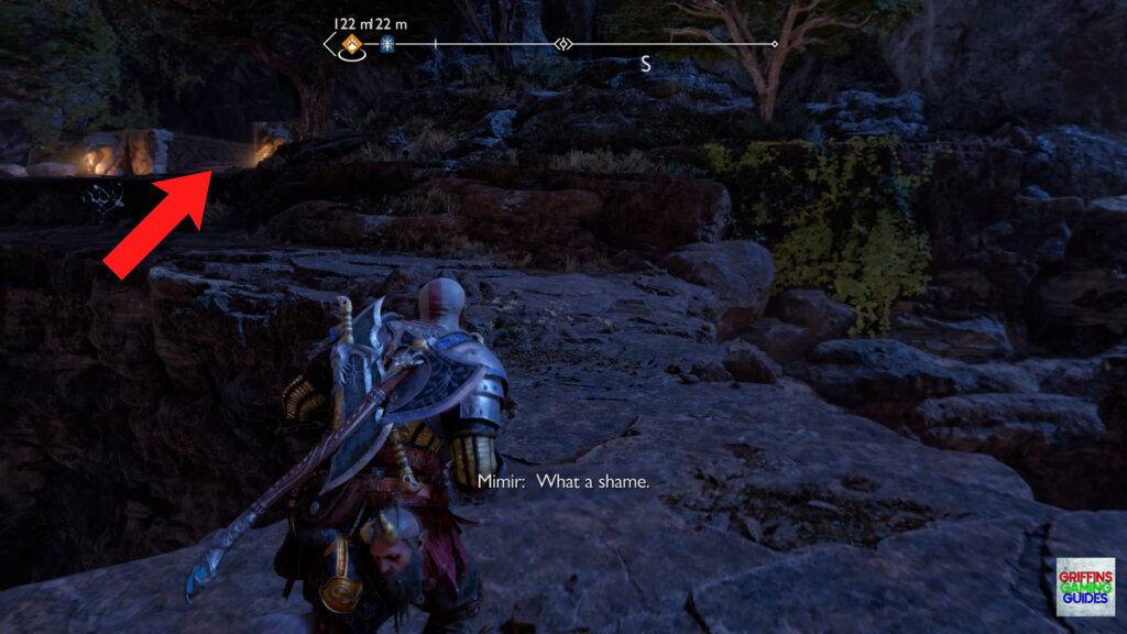 God Of War Ragnarök Return Of The River Favour Cross Bridge and Enter Temple