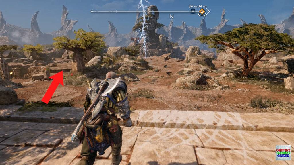 God Of War Ragnarök Spirit Mementos Artefact 1 Cross Plains and Mantle Up Ledge