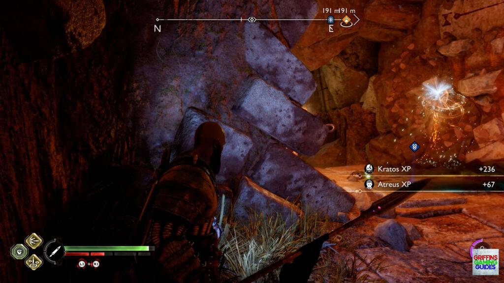 God Of War Ragnarök Spirit Mementos Artefact 4 Cause a Rock Slide