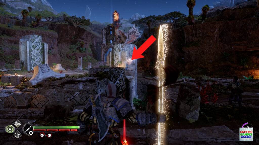 God Of War Ragnarok The Librarian Kvasir's Poem 11 Throw Spear in to Pillar