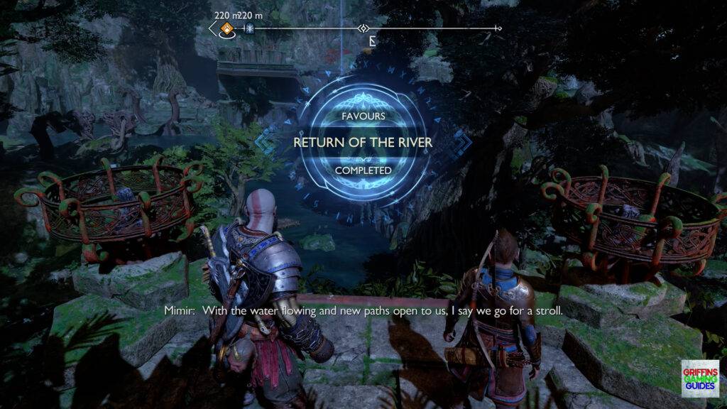 God Of War Ragnarok Odins Ravens 44 Complete the Return Of The River Favour
